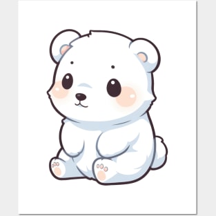 Cute baby polar bear Posters and Art